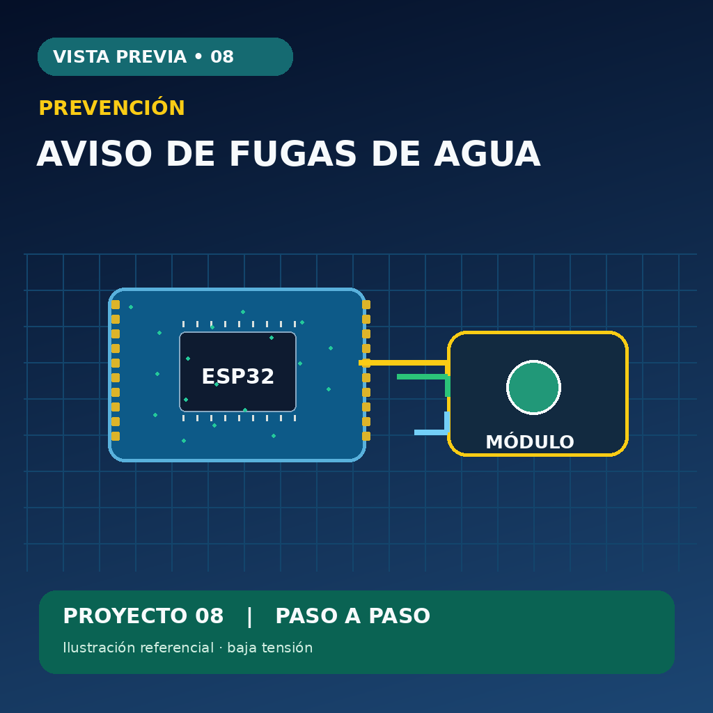 Ilustración conceptual: Proyecto 8 de automatización del hogar con Arduino y ESP32